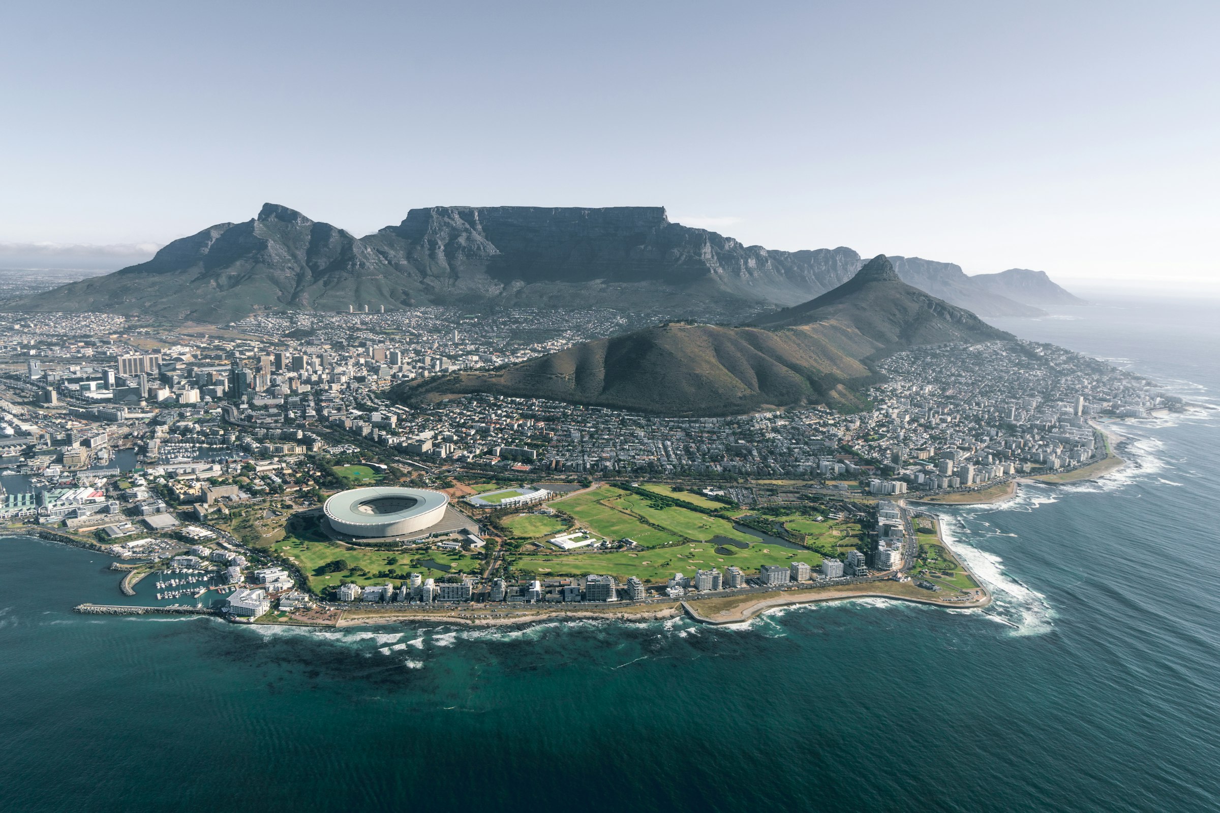 Cape Town coastline and Table Mountain